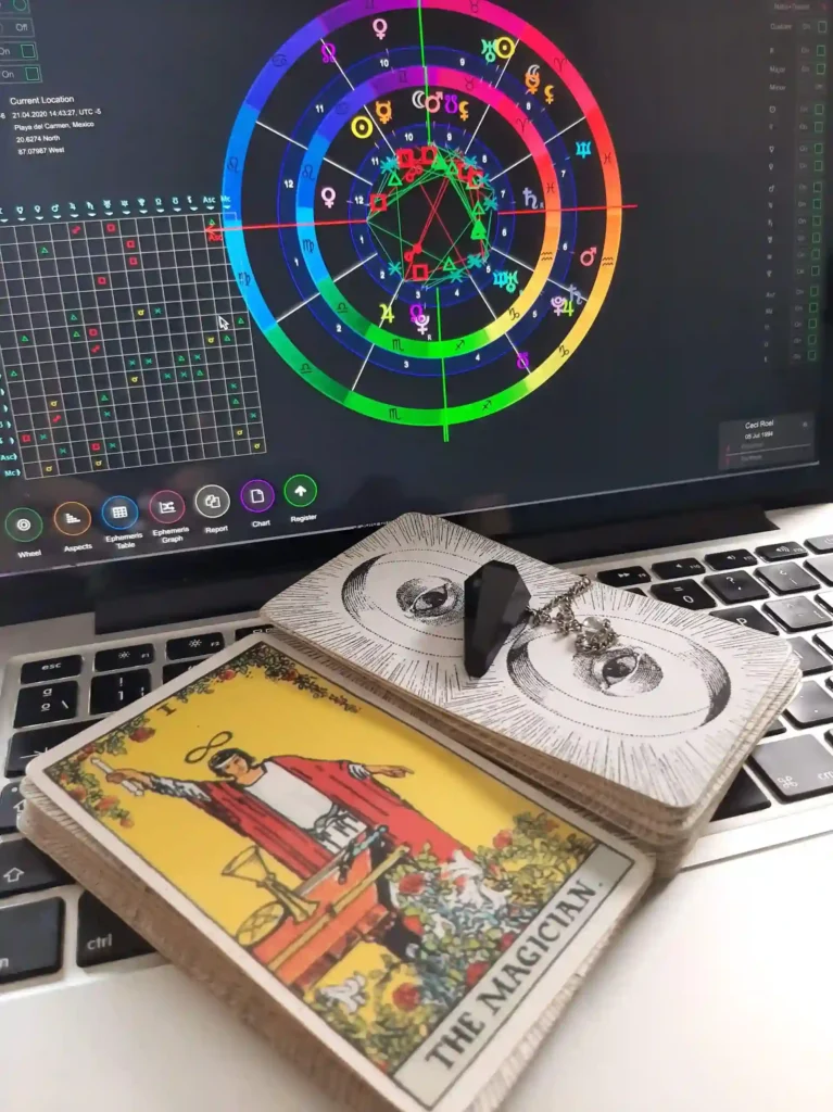 Cartas-Tarot-Laptop-Carta Astral-Pendulo
