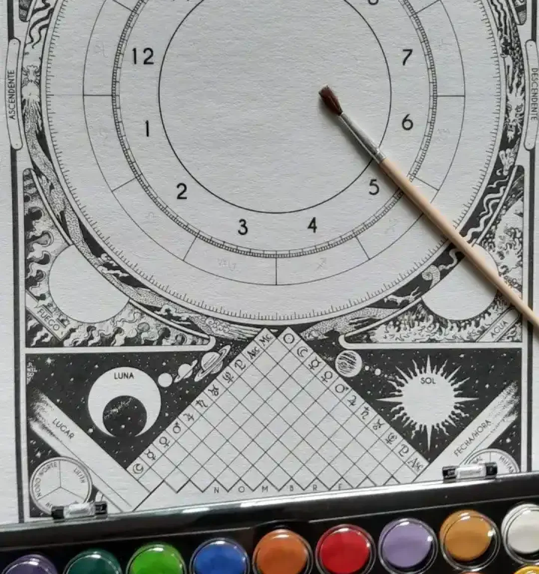 Astrophylica-Arteterapiastral Print Acuarela